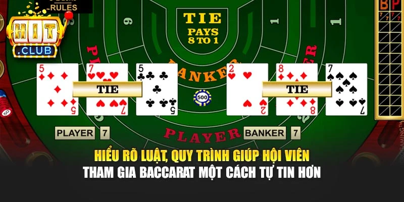 Hiểu rõ luật, quy trình giúp hội viên tham gia Baccarat một cách tự tin hơn